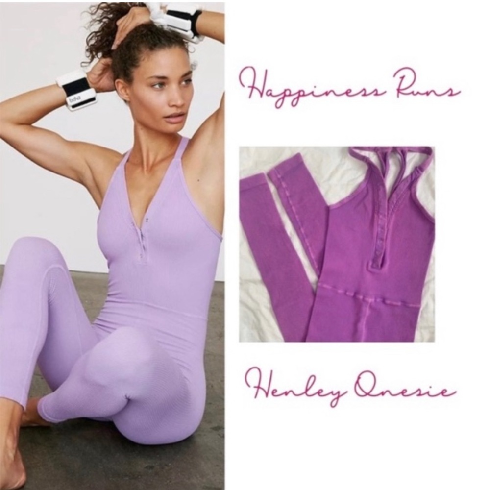 Free People Ribbed Lavender Purple “Happiness Reins” Jumpsuit